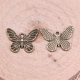 WYSIWYG 20pcs Charms 13x18mm Butterfly Charms For Jewelry Making DIY Jewelry Findings Antique Silver Color Alloy Charms Pendant EF3913