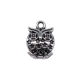 WYSIWYG 20pcs Charms 13x9mm Owl Charms For Jewelry Making DIY Jewelry Findings Antique Silver Color Alloy Charms Pendant