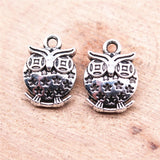 WYSIWYG 20pcs Charms 13x9mm Owl Charms For Jewelry Making DIY Jewelry Findings Antique Silver Color Alloy Charms Pendant