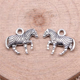 WYSIWYG 20pcs Charms 16x14mm Zebra Charms For Jewelry Making Antique Silver Color DIY Jewelry Findings Pendant