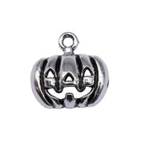 WYSIWYG 20pcs Charms 16x16mm Halloween Pumpkin Charms For Jewelry Making DIY Jewelry Findings Antique Silver Color Charms