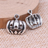 WYSIWYG 20pcs Charms 16x16mm Halloween Pumpkin Charms For Jewelry Making DIY Jewelry Findings Antique Silver Color Charms