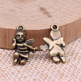 WYSIWYG 20pcs Charms 17x11mm Angel Charms Pendant Antique Bronze Color For Jewelry Making DIY Jewelry Findings