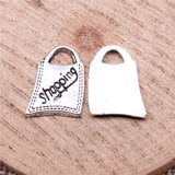 WYSIWYG 20pcs Charms 17x12mm Shopping Bag Charms For Jewelry Making DIY Jewelry Findings Antique Silver Color Alloy Charms