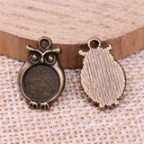 WYSIWYG 20pcs Charms 18x12mm Owl Charms For Jewelry Making DIY Jewelry Findings Antique Bronze Color Alloy Charms Pendant