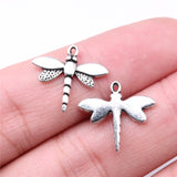 20pcs Charms 18x16mm Dragonfly Charms For Jewelry Making DIY Jewelry Findings Antique Silver Color Alloy Charms Pendant ef4366