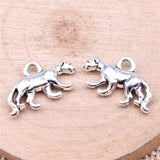 WYSIWYG 20pcs Charms 19x11mm Dog Charms For Jewelry Making Antique Silver Color DIY Jewelry Findings Pendant