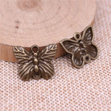 WYSIWYG 20pcs Charms 19x15mm Butterfly Connector Charms For Jewelry Making DIY Jewelry Findings Alloy Charms Connector