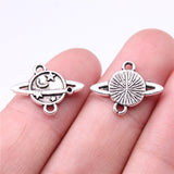 WYSIWYG 20pcs Charms 19x15mm Stars And Moon Universe Connecting Charms For Jewelry Making DIY Jewelry Findings