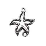 WYSIWYG 20pcs Charms 19x16mm Starfish Connector Charms For Jewelry Making DIY Jewelry Findings Antique Silver Color Alloy Charms