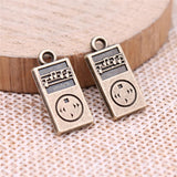 WYSIWYG 20pcs Charms 19x9mm Walkman Music Player Pendants For DIY Jewelry Making Antique Bronze Color Alloy Charms