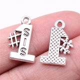 WYSIWYG 20pcs Charms 20x12mm #1 Sisters Charms Pendant Antique Silver Color For Jewelry Making DIY Jewelry Findings