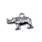 WYSIWYG 20pcs Charms 20x13mm Rhino Charms Antique Silver Color Pendant For Jewelry Making DIY Jewelry Findings