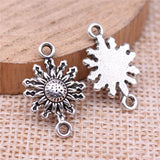 WYSIWYG 20pcs Charms 20x13mm Sun Connector Charms For Jewelry Making DIY Jewelry Findings Antique Silver Color Alloy Charms