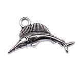 WYSIWYG 20pcs Charms 20x13mm Swordfish Charms Antique Silver Color Pendant For Jewelry Making DIY Jewelry Findings