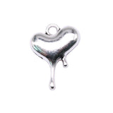 WYSIWYG 20pcs Charms 20x15mm Heart Charms For Jewelry Making DIY Jewelry Findings Antique Silver Color Alloy Charms Pendant