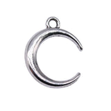 WYSIWYG 20pcs Charms 20x16mm Moon Charms For Jewelry Making DIY Jewelry Findings Antique Silver Color Alloy Charms Pendant