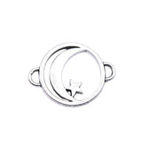 WYSIWYG 20pcs Charms 20x16mm Moon Star Connector Charms For Jewelry Making DIY Jewelry Findings Alloy Charms Pendant