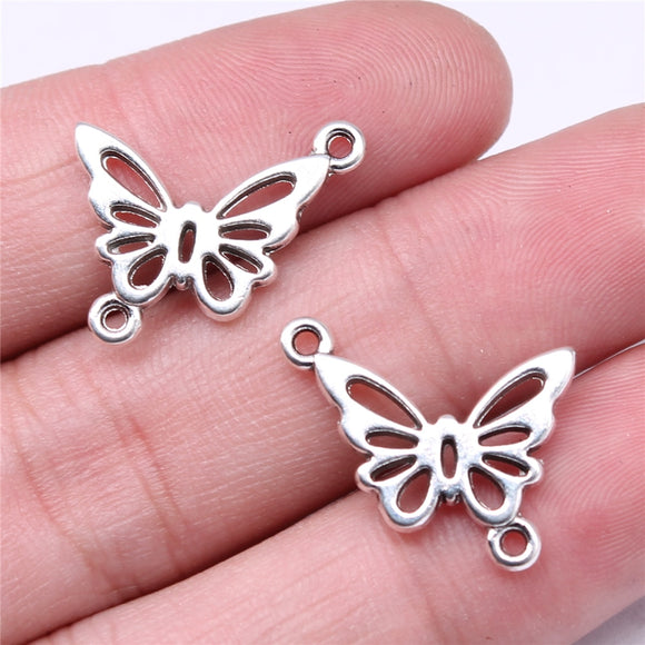 20pcs Charms 20x17mm Butterfly Connector Charms For Jewelry Making DIY Jewelry Findings Alloy Charms ef4470