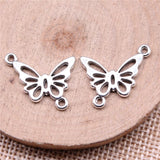 20pcs Charms 20x17mm Butterfly Connector Charms For Jewelry Making DIY Jewelry Findings Alloy Charms ef4470