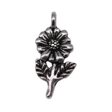 WYSIWYG 20pcs Charms 21x10mm Flower Charms For Jewelry Making DIY Jewelry Findings Antique Silver Color Alloy Charms Pendant