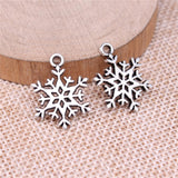 WYSIWYG 20pcs Charms 21x16mm Snowflake Charms For Jewelry Making DIY Jewelry Findings Antique Silver Color Alloy Charms Pendant EF3892
