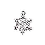 WYSIWYG 20pcs Charms 21x16mm Snowflake Charms For Jewelry Making DIY Jewelry Findings Antique Silver Color Alloy Charms Pendant EF3892