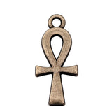 WYSIWYG 20pcs Charms 23x11mm Ankh Cross Pendants For DIY Jewelry Making Jewelry Findings Antique Bronze Color Alloy Charms