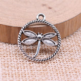 WYSIWYG 20pcs Charms 23x20mm Dragonfly Charms For Jewelry Making DIY Jewelry Findings Antique Silver Color Alloy Charms Pendant