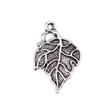 WYSIWYG 20pcs Charms 26x17mm Leaf Charms For Jewelry Making DIY Jewelry Findings Antique Silver Color Alloy Charms Pendant