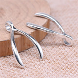 WYSIWYG 20pcs Charms 27x16mm Wish Bone Charms For Jewelry Making DIY Jewelry Findings Antique Silver Color Alloy Charms Pendant
