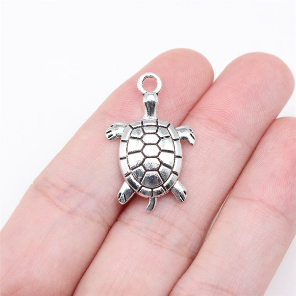 WYSIWYG 20pcs Charms 27x17mm Turtle Charms For Jewelry Making DIY Jewelry Findings Antique Bronze Color Alloy Charms Pendant