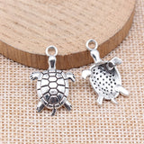 WYSIWYG 20pcs Charms 27x17mm Turtle Charms For Jewelry Making DIY Jewelry Findings Antique Bronze Color Alloy Charms Pendant