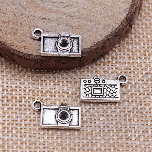 WYSIWYG 20pcs Charms Camera Antique Silver Color 10x15mm Metal Alloy Charms Jewelry Diy Accessories