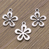 WYSIWYG 20pcs Charms Chrysanthemum Flower Daisy 18x15mm Antique Silver Color Pendant Chrysanthemum Flower Daisy Charms