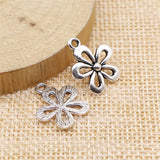 WYSIWYG 20pcs Charms Chrysanthemum Flower Daisy 18x15mm Antique Silver Color Pendant Chrysanthemum Flower Daisy Charms