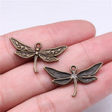 WYSIWYG 20pcs Charms Dragonfly 31x18mm Antique Silver Color Plated Pendants Making DIY Handmade Tibetan Silver Color Jewelry