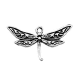 WYSIWYG 20pcs Charms Dragonfly 31x18mm Antique Silver Color Plated Pendants Making DIY Handmade Tibetan Silver Color Jewelry