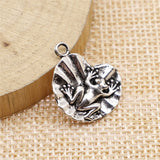 WYSIWYG 20pcs Charms Frog On Lily Pad 18x17mm Antique Bronze Silver Color Pendants Making DIY Handmade Jewelry EF0040