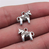 WYSIWYG 20pcs Charms Horse Antique Silver Color Alloy DIY Jewelry Making Accessories 12x14mm
