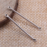 20pcs Charms Long Bar Connector Antique Silver Color Tone 2x34mm Metal Jewelry Findings DIY Accessories ef4464