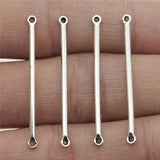 20pcs Charms Long Bar Connector Antique Silver Color Tone 2x34mm Metal Jewelry Findings DIY Accessories ef4464