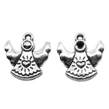 WYSIWYG 20pcs Charms Lovely Pray Angel 14x13mm Antique Silver Color Pendants DIYCrafts Making Findings Handmade Tibetan Jewelry