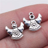WYSIWYG 20pcs Charms Lovely Pray Angel 14x13mm Antique Silver Color Pendants DIYCrafts Making Findings Handmade Tibetan Jewelry