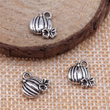 20pcs Charms Pumpkin Fall Thanksgiving Halloween 10x10mm Tibetan Pendants Crafts Making Findings Antique DIY Jewelry h0222