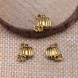 20pcs Charms Pumpkin Fall Thanksgiving Halloween 10x10mm Tibetan Pendants Crafts Making Findings Antique DIY Jewelry h0222