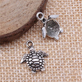 20pcs Charms Sea Turtle Antique Silver Color Alloy Diy Jewelry Making Accessories 14x16mm EF3968