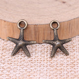 WYSIWYG 20pcs Charms Starfish Diy Jewelry Findings Antique Silver Color 13x16mm Starfish Charms
