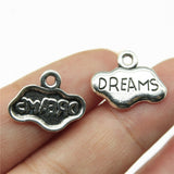 WYSIWYG 20pcs Dreams Pendant Charms DIY Jewelry Making Jewelry Finding Antique Silver Color 17x13mm