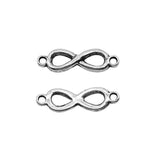 WYSIWYG 20pcs Infinity Symbol Connector Charms Diy Jewelry Making Jewelry Finding Antique Silver Color 6x21mm